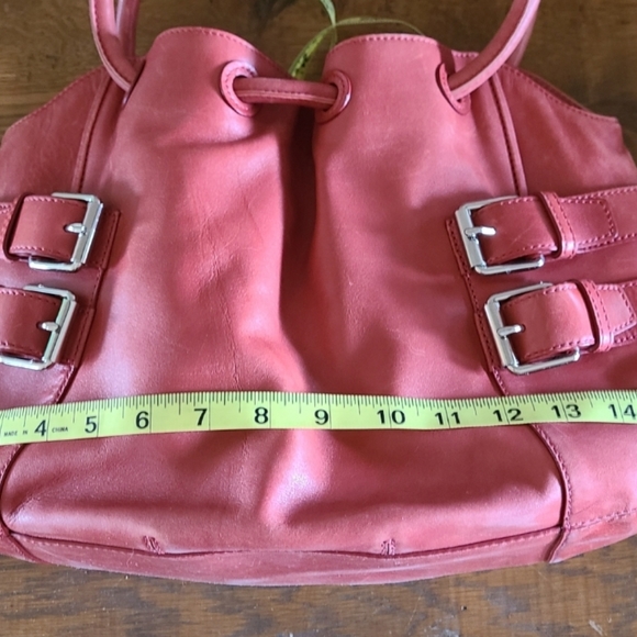 Cole Haan Vintage Red Genuine Leather Handbag Shoulderbag - Picture 13 of 15